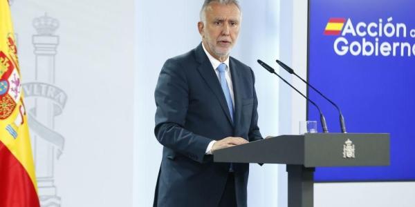 El ministro de Política Territorial y Memoria Democrática, Ángel Víctor Torres, en una intervención en Moncloa