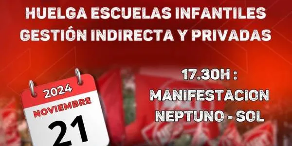 Cartel huelga educación