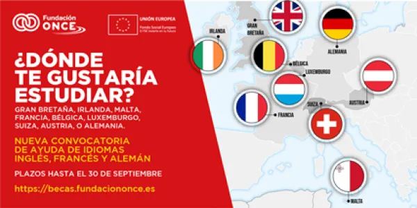 Fundación ONCE convoca ayudas para que jóvenes con discapacidad estudien idiomas en el extranjero