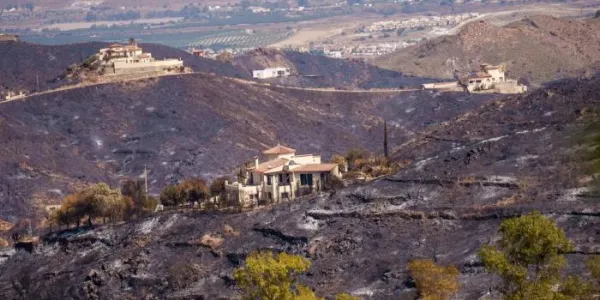 Imágenes de la zona afectada por el incendio de Los Gallardos