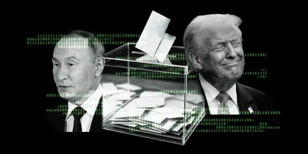 Fotomontaje de Donald Trump y Vladimir Putin 