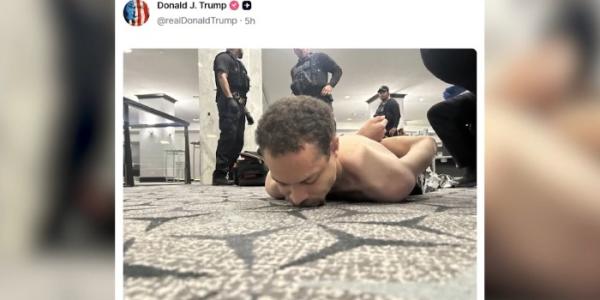 Cole Tomas Allen tras ser reducido por el Servicio Secreto