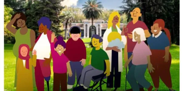 Los 10 personajes en una ilustración promocional de la actividad 