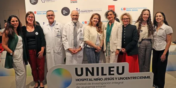 Matute durante la visita al Hospital Niño Jesús 