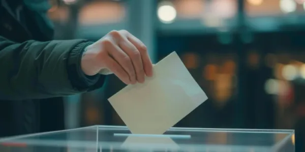 Persona votando