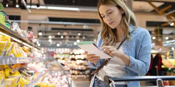 Hacer la lista de la compra en papel