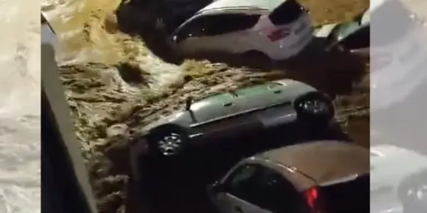Desbordamiento del río Girona en Els Poblets (Valencia), este lunes