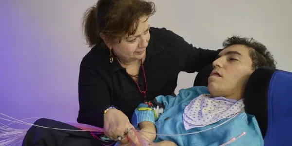 Magdalena García y su hijo Antonio.