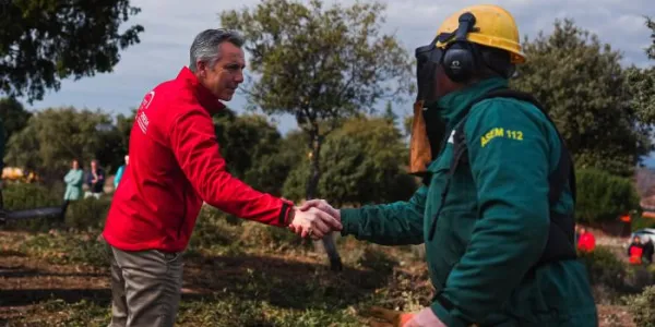 Novillo durante su visita 