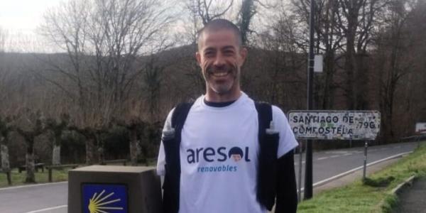 Manu Herrera durante el Camino de Santiago 