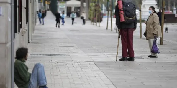Personas vulnerables en una calle de Málaga