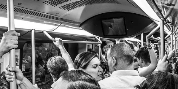 El Metro de Madrid lleno 