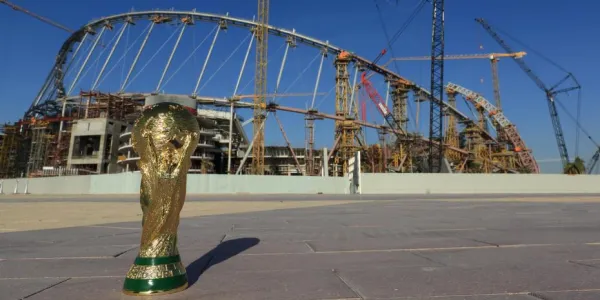 Imagen de uno de los estadios para el Mundial durante las obras 