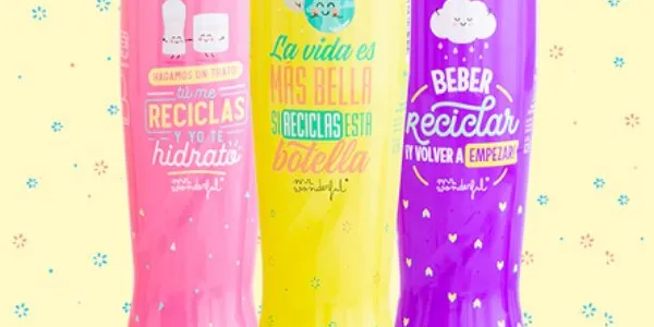 Las nuevas botellas de Nestlé de plástico reciclado