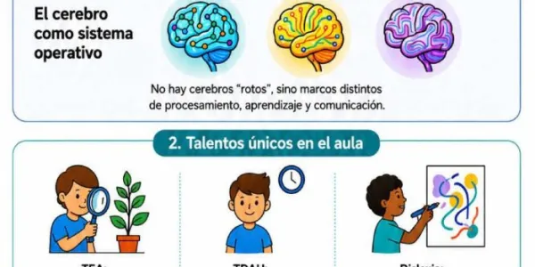 Infograma explicativo de los talentos diferentes y procesos cerebrales