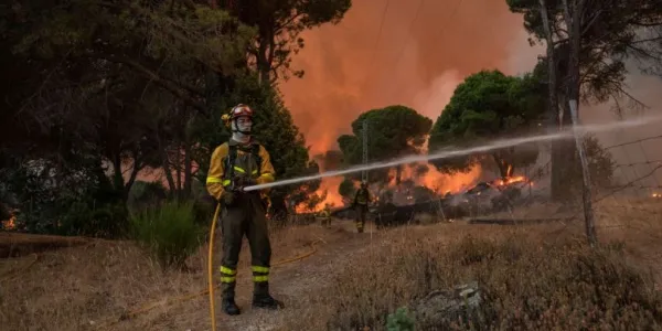 Operativo de extinción de incendios forestales. 