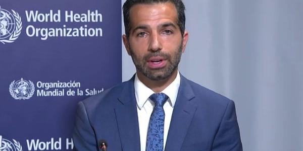 Doctor André Ilbawi durante la presentación del informe sobre el cáncer desde Ginebra