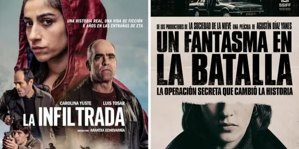 Carteles de las dos películas que hablan sobre las infiltraciones para derrocar a ETA