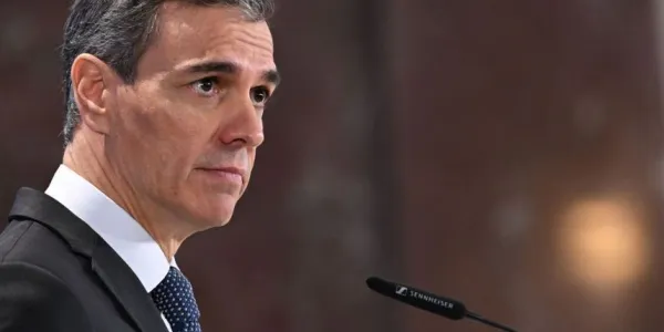 Pedro Sánchez durante su intervención en la clausura de un seminario 