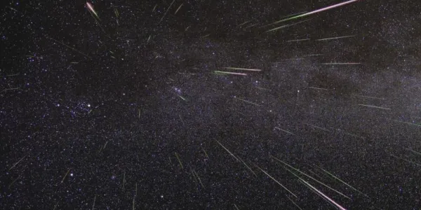 Imagen del cielo con Perseidas