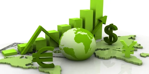 Infografía sobre el planeta Tierra y el crecimiento económico