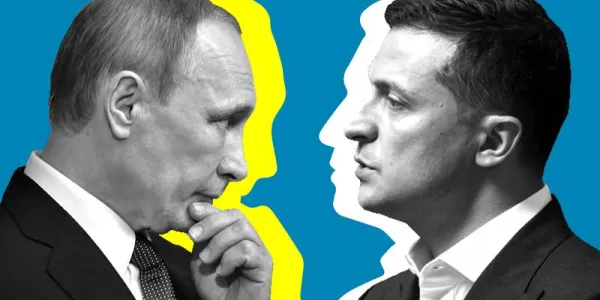 Presidente ruso y presidente ucraniano