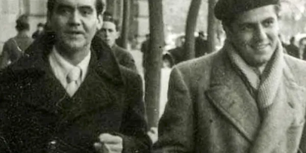 Rafael Rodríguez Rapún junto a Lorca