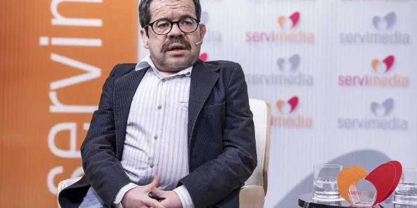 Jesús Martín Blanco, durante la entrevista en Servimedia | Foto de Jorge Villa