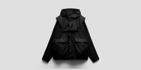 Chaqueta fabricada con residuos textiles