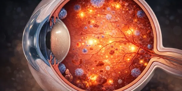 Infografía sobre el interior de un ojo