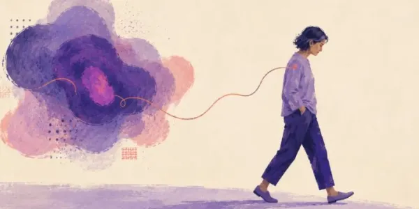 Ilustración conceptual sobre la convivencia con el cáncer