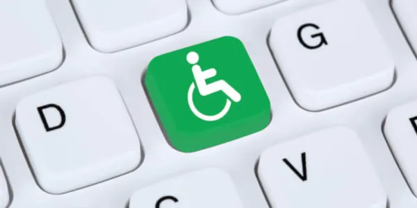 Teclado con símbolo de discapacidad