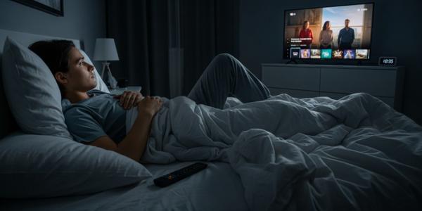 Consecuencias de la televisión en un dormitorio