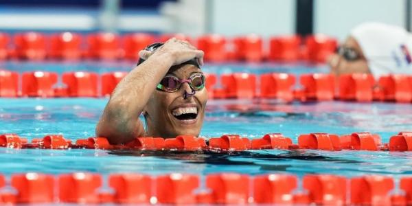 Teresa Perales celebra su medalla de bronce en los Juegos Paralímpicos de París 2024