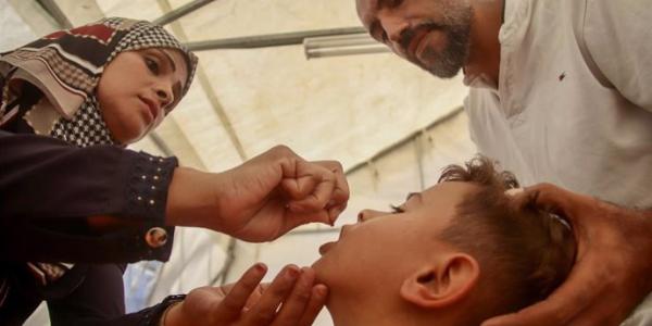 Vacunación contra el polio en Gaza