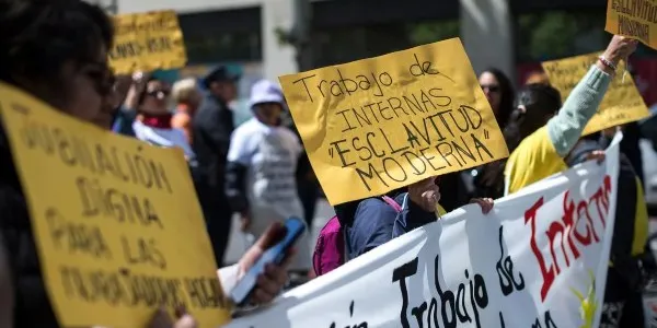 Manifestación contra la violencia en el empleo