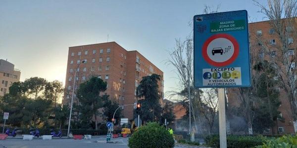 Ejemplo de una calle de Madrid con categoria ZBE para movilidad sostenible